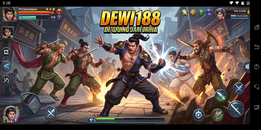 Tampilan gameplay DEWI188 yang mendebarkan dan penuh aksi.