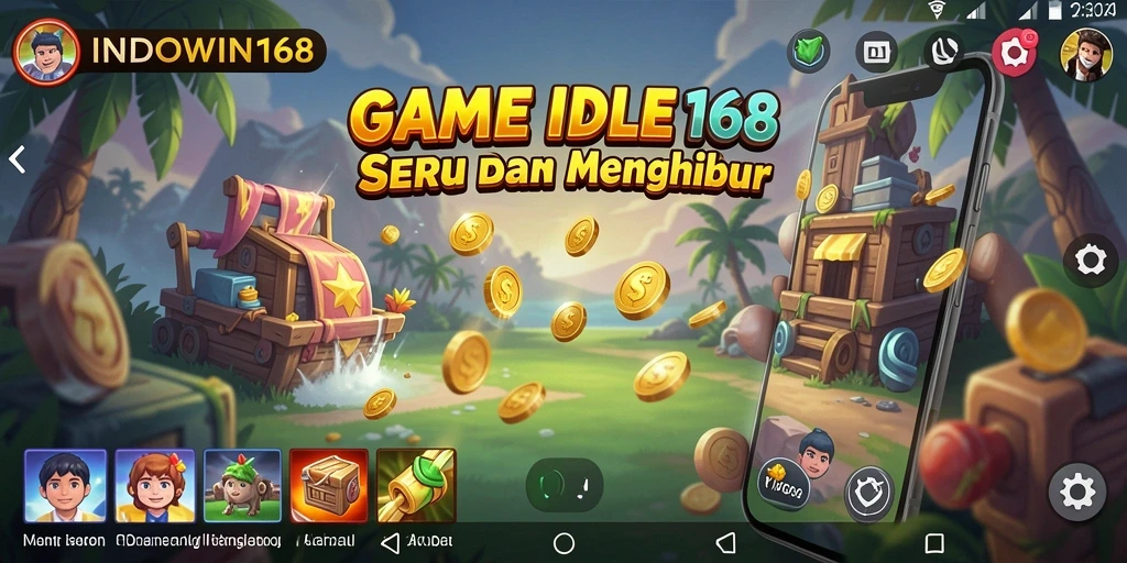 Screenshot gameplay INDOWIN168 yang menunjukkan karakter beraksi dalam mode Idle.