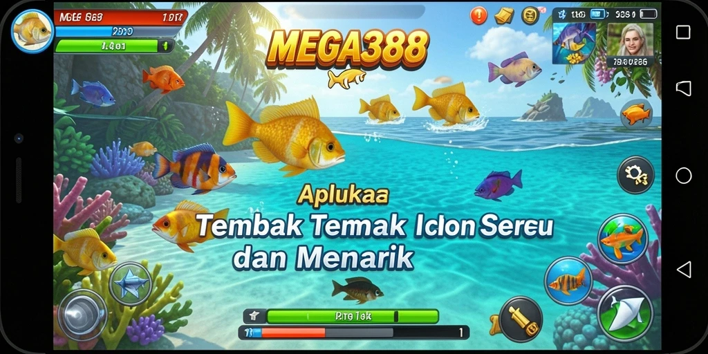 Gameplay MEGA388 yang seru dengan berbagai jenis ikan.
