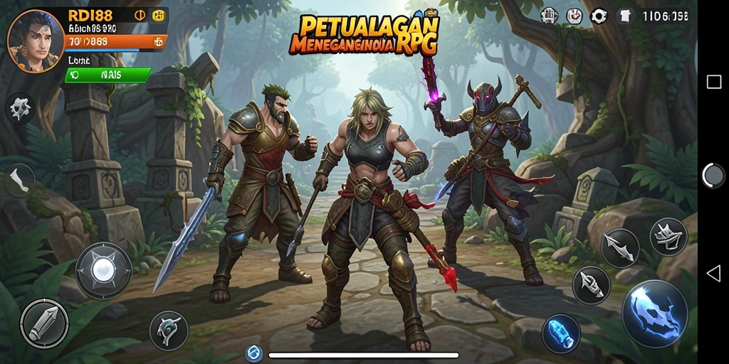 Tampilan gameplay RDI88 yang penuh aksi dan petualangan.
