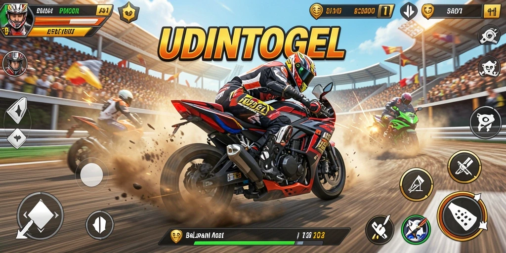 Tampilan balapan yang mendebarkan dalam UDINTOGEL.